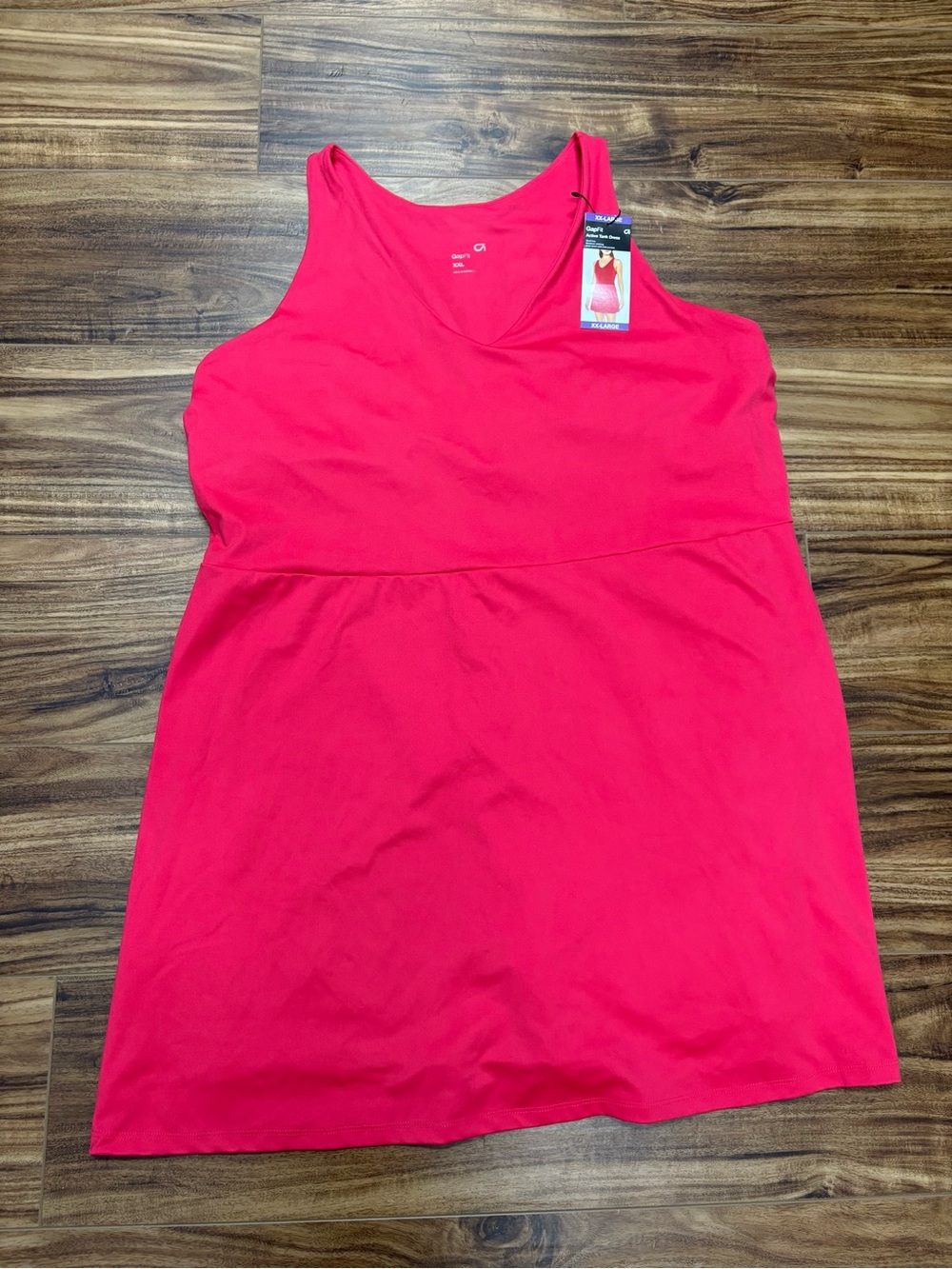 GapFit Active Tank Dress, shelf bra, moisture wicking, inner shorts, XXL, new